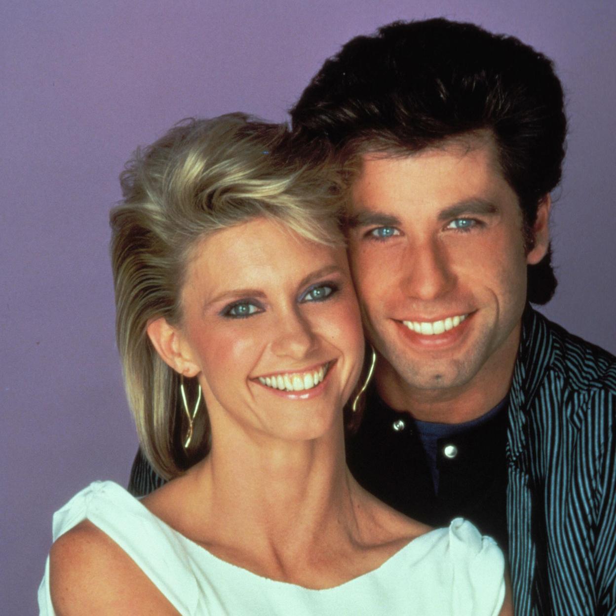 Olivia Newton-John junto a John Travolta, con el que rodó el musical 'Grease' en 1978. 