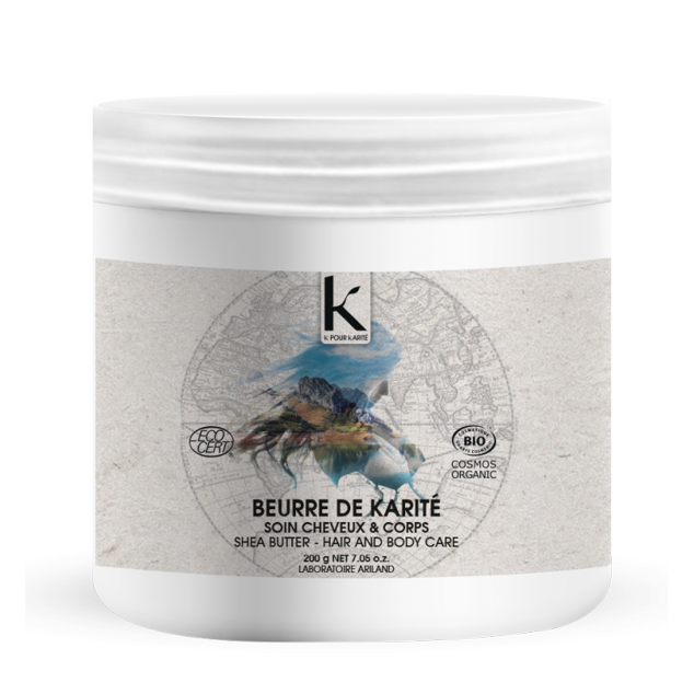 Este tratamiento profundo se centra en todas las propiedades de la manteca de karité para regular, proteger, hidratar y restaurar intensamente tanto el cabello como la piel. Es de K para Karité. Precio: 25,50 €.