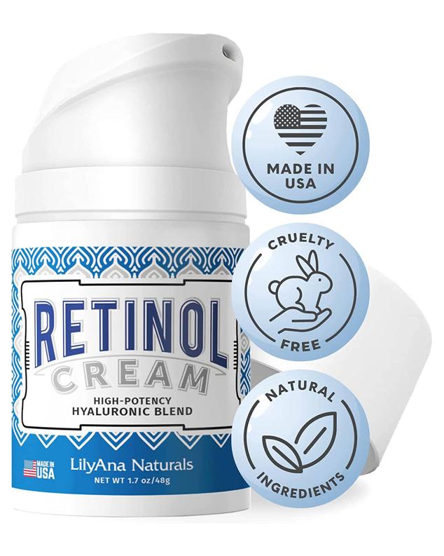 La Retinol Cream Moisturizer de LilyAna Naturals no contiene fragancias artificiales ni parabenos.  Cómpralo aquí