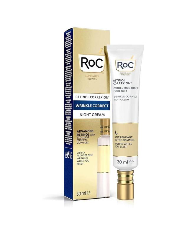 La Retinol Correxion de RoC promete reducir incluso las arrugas más marcadas en 12 semanas.  Cómpralo aquí