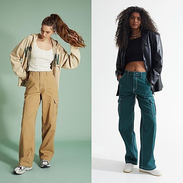 Estos jeans noventeros están disponibles en varios colores.