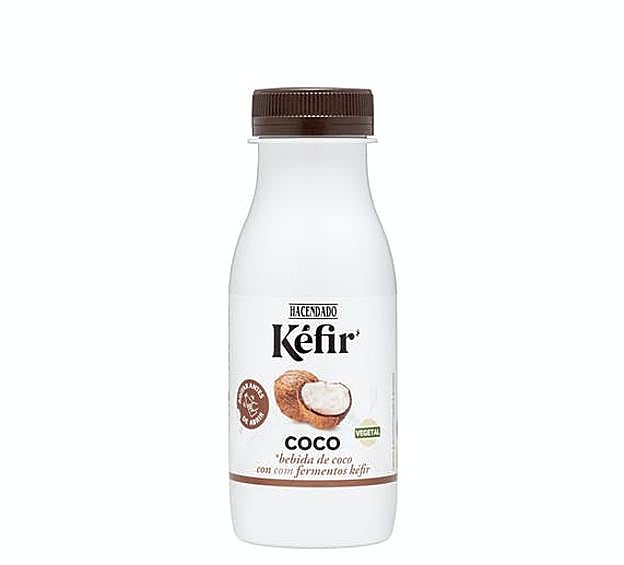 Kefir de coco de Mercadona. 