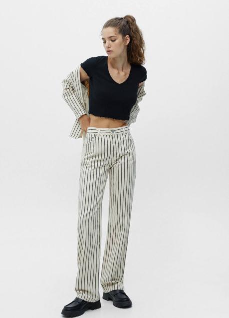 Imagen - Vaquero estampado con rayas de Pull&Bear