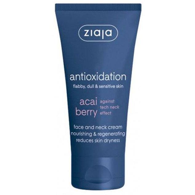 Acai Berry Antioxidation Face and Neck Cream de Ziaja fortalece, ilumina y mejora las arrugas y la flexibilidad de todo tipo de pieles, especialmente las que luchan contra el envejecimiento. Emplea una fórmula regeneradora nutritiva que hidrata con intensidad y reduce los problemas más comunes de la piel, a través del ácido hialurónico, beta glucano, bayas de açai y vitamina E y B5. Cómpralo aquí