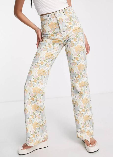 Imagen - Pantalón campana con estampado de flores