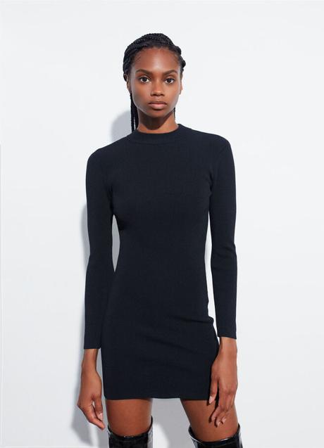 Imagen - Vestido de punto negro de Parfois. Foto: Parfois.