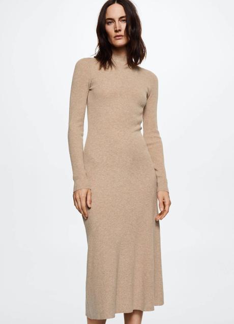 Imagen - Vestido de punto color beige