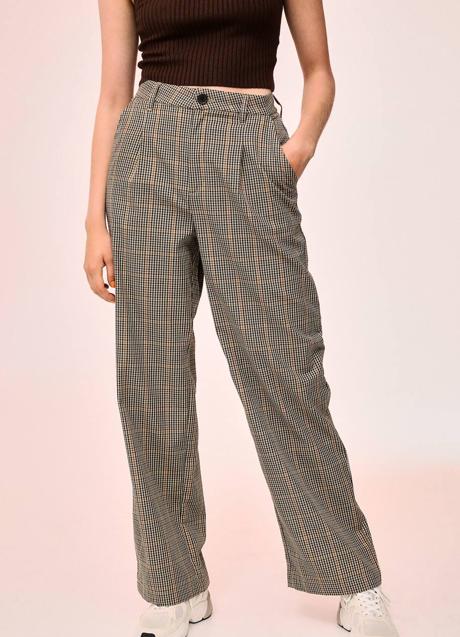 Imagen - Pantalón wide leg con estampado de cuadros