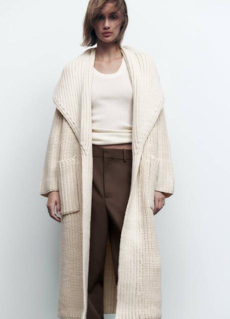 Imagen - Chaqueta de punto grueso larga con solapas