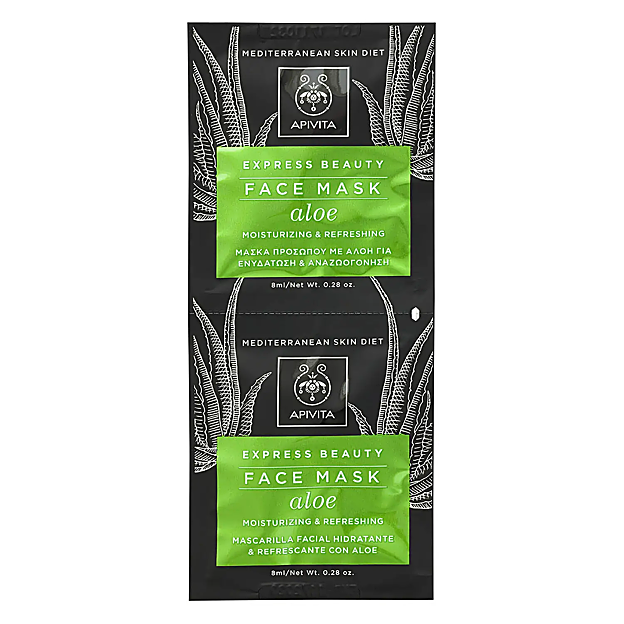 Mascarilla facial hidratante Express Aloe Vera de Apivita.