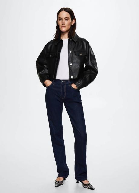 Imagen - Cazadora cropped efecto piel