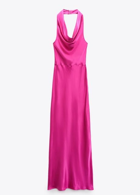 Imagen - Vestido con cuello halter de Zara. Foto: Zara.
