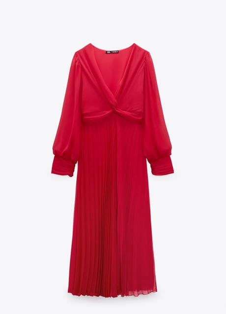 Imagen - Vestido con plisado de Zara. Foto: Zara.