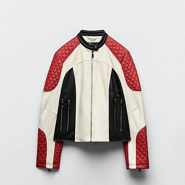 La cazadora de cuero de Zara.