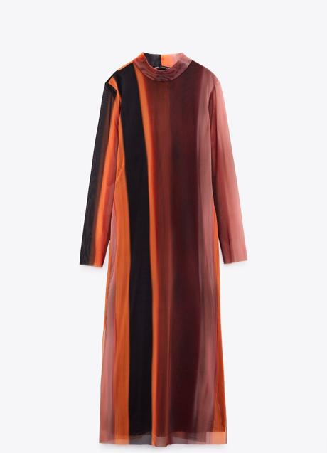 Imagen - Vestido estampado de tul de Zara, 29,95€.