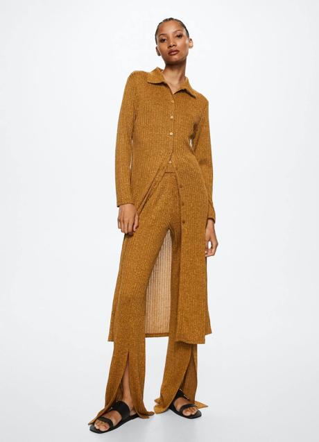 Imagen - Conjunto de punto con chaqueta larga y pantalón