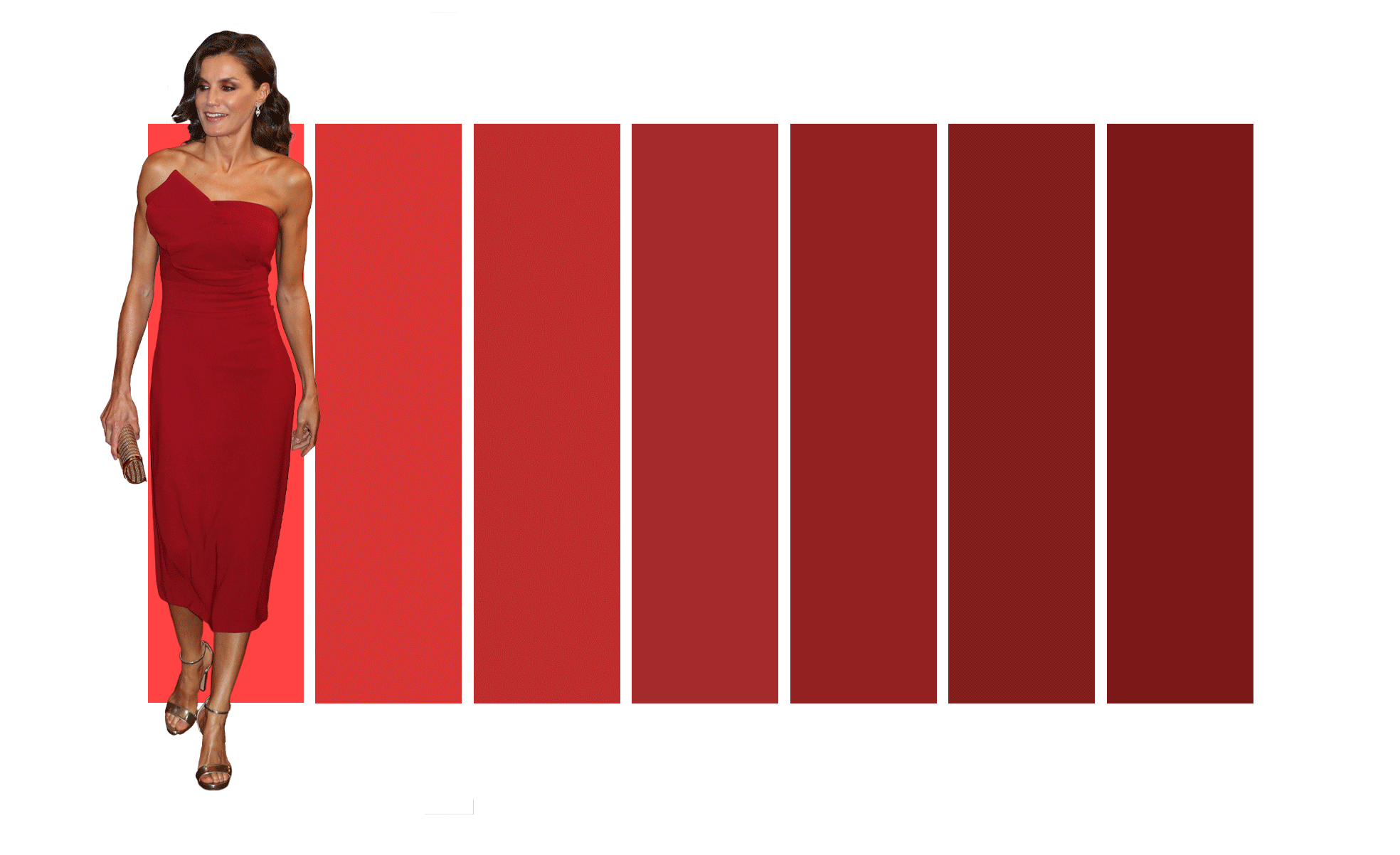 La reina Letizia vestida de su color favorito, el rojo.