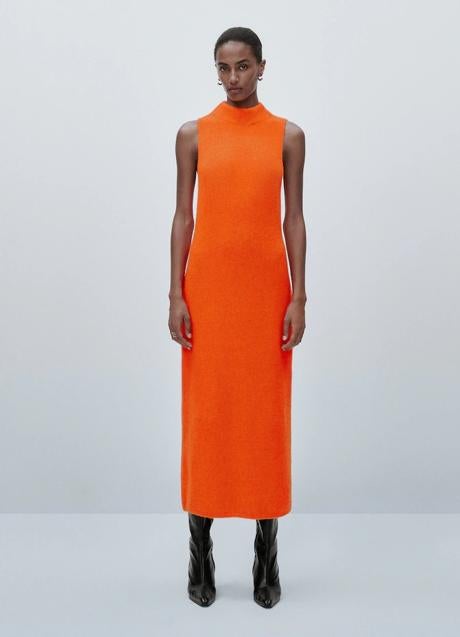 Imagen - Vestido de punto en naranja de Massimo Dutti. Foto: Massimo Dutti.