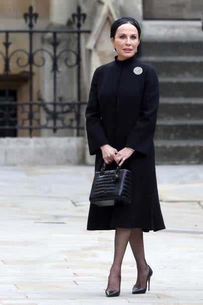 La primera dama de Gabón, Sylvia Bongo Ondimba, a su llegada al funeral de la reina Isabel II.