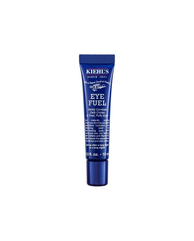 Ayuda a disminuir su aspecto con un uso constante. Después de un largo vuelo o de una larga noche, reanime los ojos de aspecto cansado con nuestra crema de ojos para hombres con cafeína y vitamina B3. Es de Kiehl’s. Precio: 23,95 €.
