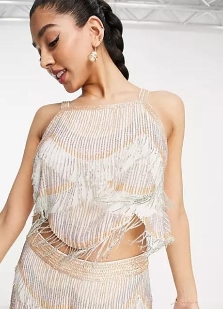 Imagen - Top dorado con abalorios por 77,99 euros en ASOS.