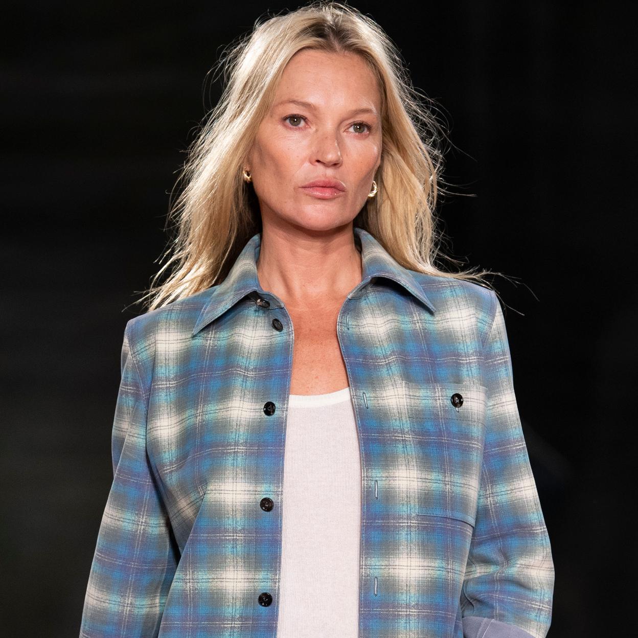 Kate Moss en el desfile de Bottega Venetta.