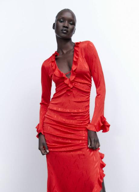 Imagen - Vestido con volantes rojo