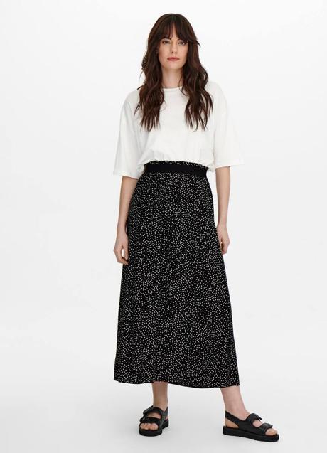 Imagen - Falda midi en lunares blanco y negro