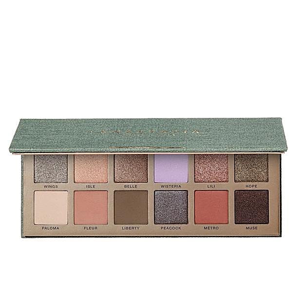 La última paleta de sombras de ojos es Anastasia Beverly Hills es la Nouveau Palette, que combina 12 tonos diferentes que mezcla acabados metalizados y mates.