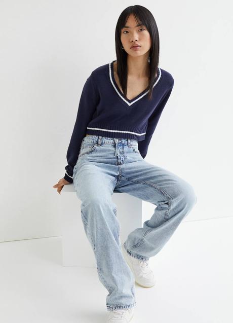 Imagen - Jersey cropped con rayas a contraste