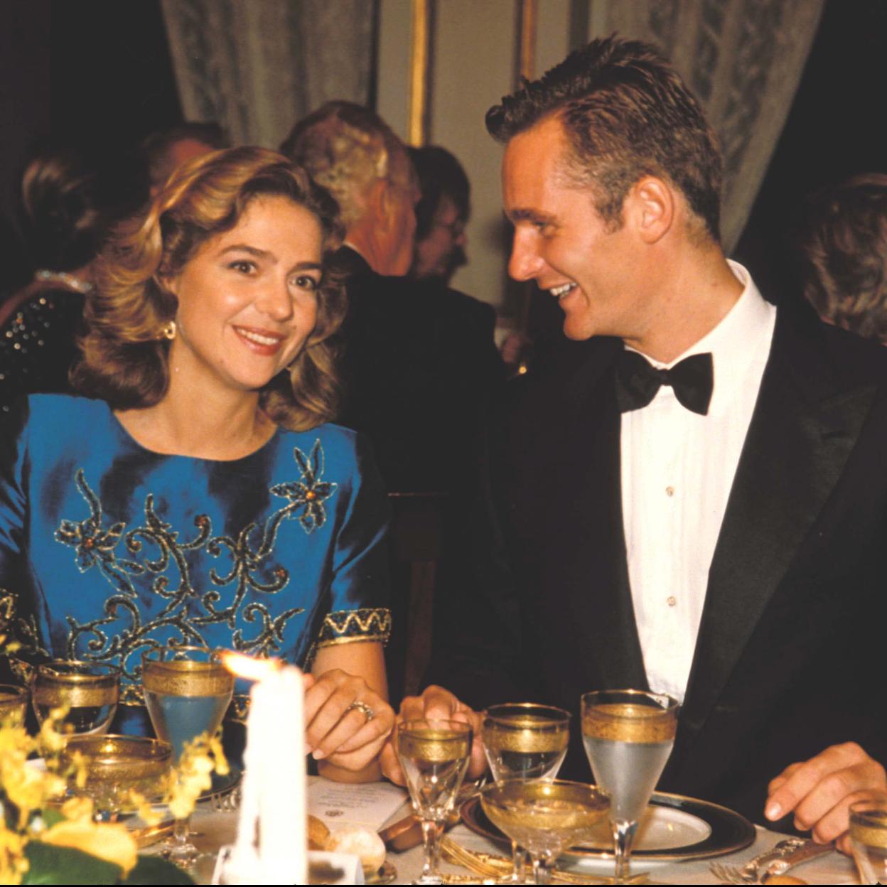 La infanta Cristina con Iñaki Urdangarin en una cena de gala.