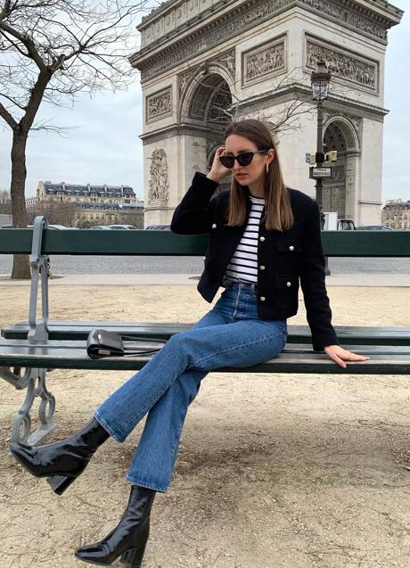 Imagen - Las blazers crop son la prenda que más estilizan con pantalones pitillos de talle alto/@MARIELLEHAON