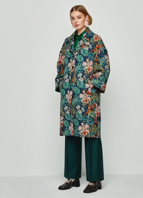 Imagen - Abrigo verde con estampado de flores