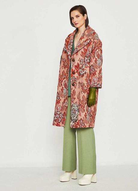 Imagen - Abrigo naranja con estampado de flores