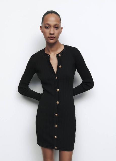 Imagen - Vestido de punto con detalle de botones dorados