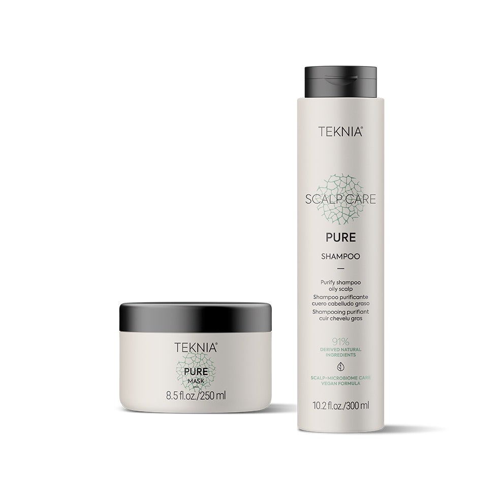 La gama Scalp Care Pure de la firma está específicamente formulada para los cabellos grasos, limpiando las impurezas y absorbiendo la grasa. Está formulada con un 98% de ingredientes naturales procedentes del Mediterráneo y con el uso de la rutina completa, el exceso de grasa del cuero cabelludo se reduce en un 66%. (34 euros)