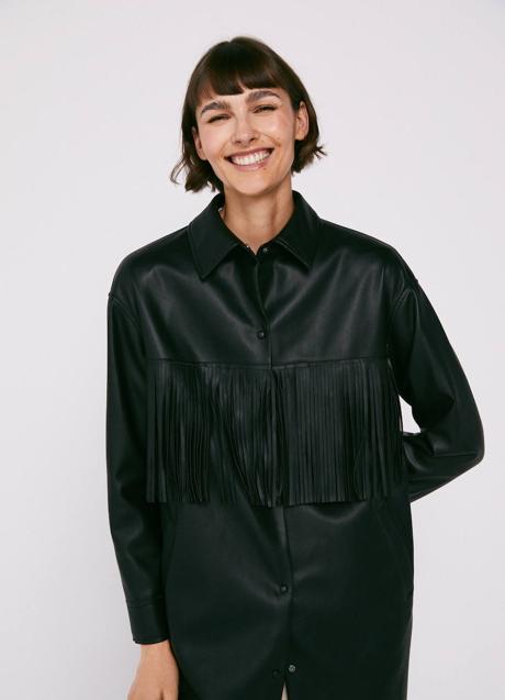 Imagen - Chaqueta efecto piel con flecos