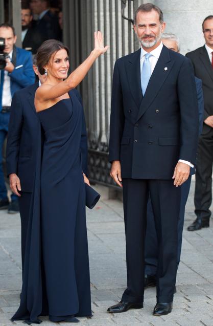 Imagen - La reina Letizia, espectacular con mono de Pedro del Hierro en 2018. Foto: gtres