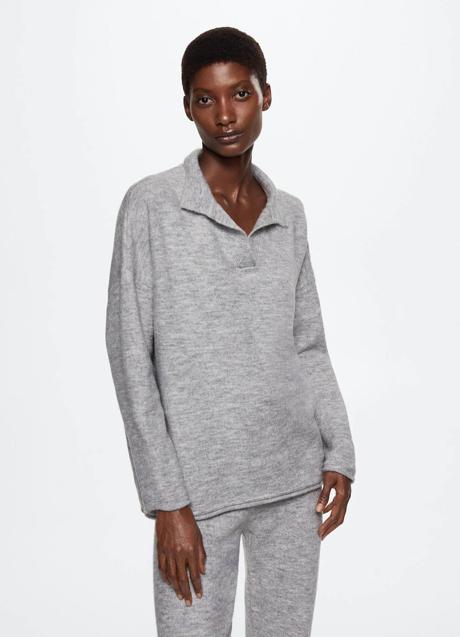 Imagen - Jersey con cuello polo gris
