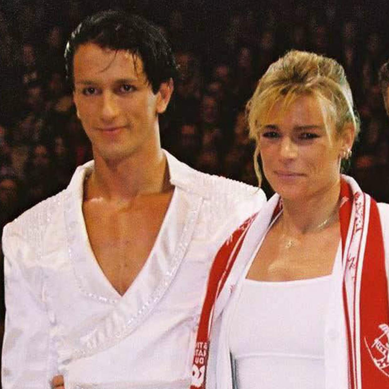 Ands Peres y la princesa Estefanía de Mónaco en una de las escasas imágenes en las que posan juntos.