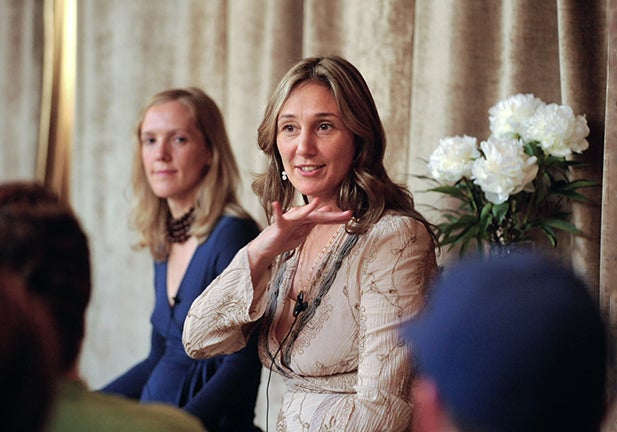 Orgasm Inc: The Story of OneTaste. (L to R) Justine Dawson and Nicole Daedone in Orgasm Inc.: The Story of OneTaste. Cr. Courtesy of Netflix © 2022