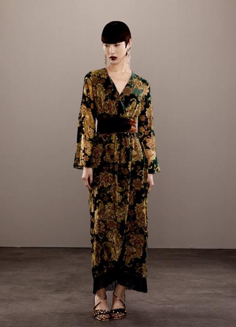 Imagen - Vestido kimono en terciopelo estampado