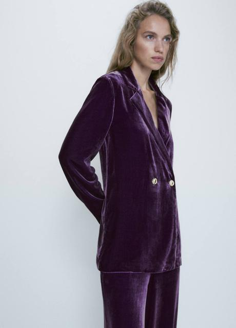 Imagen - Americana de terciopelo morada