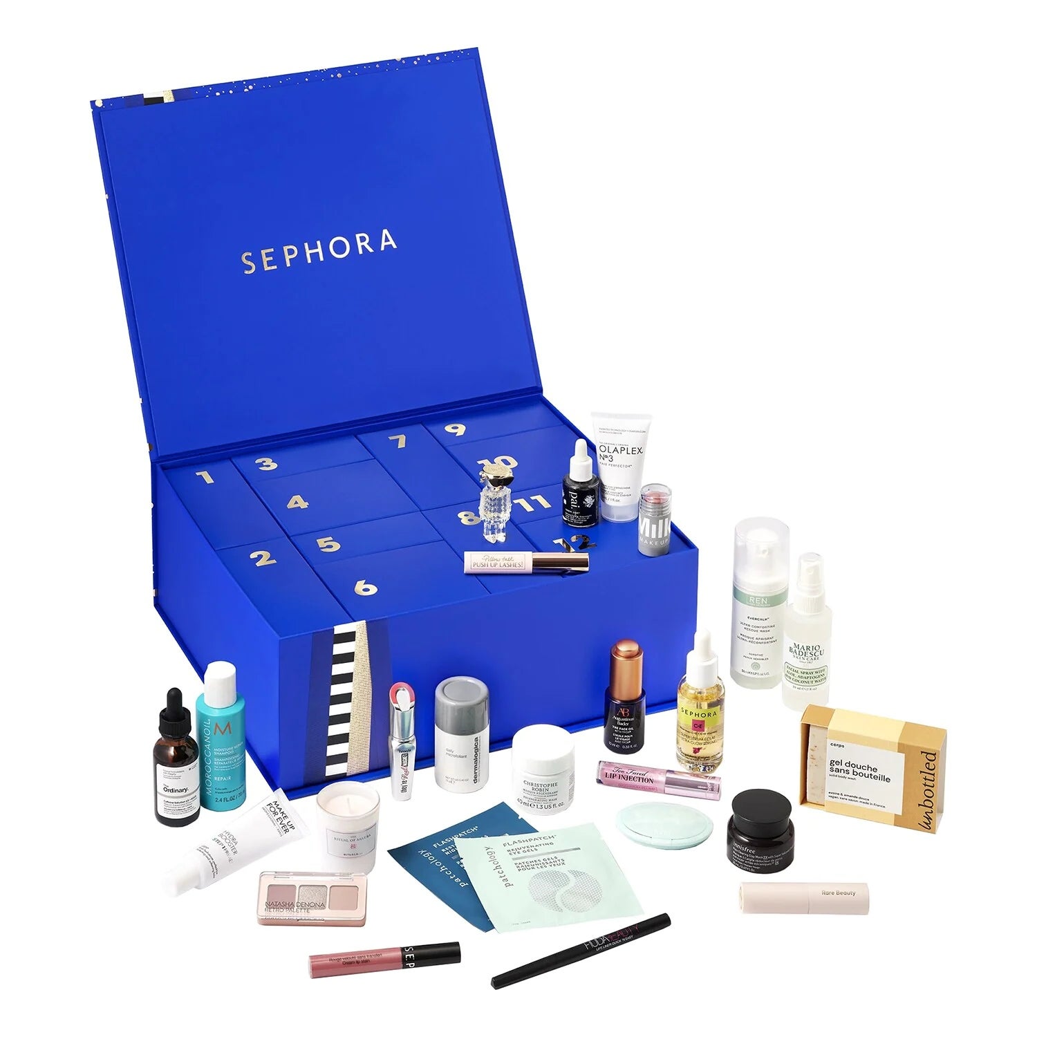Los más vendidos de Sephora ahora los podrás encontrar a través de mini tallas en este calendario de Adviento tan especial. Desde el champú más famoso de Moroccanoil, pasando por el sérum para el contorno de ojos de The Ordinary, hasta el pintalabios de Rare Beauty. Cómpralo aquí