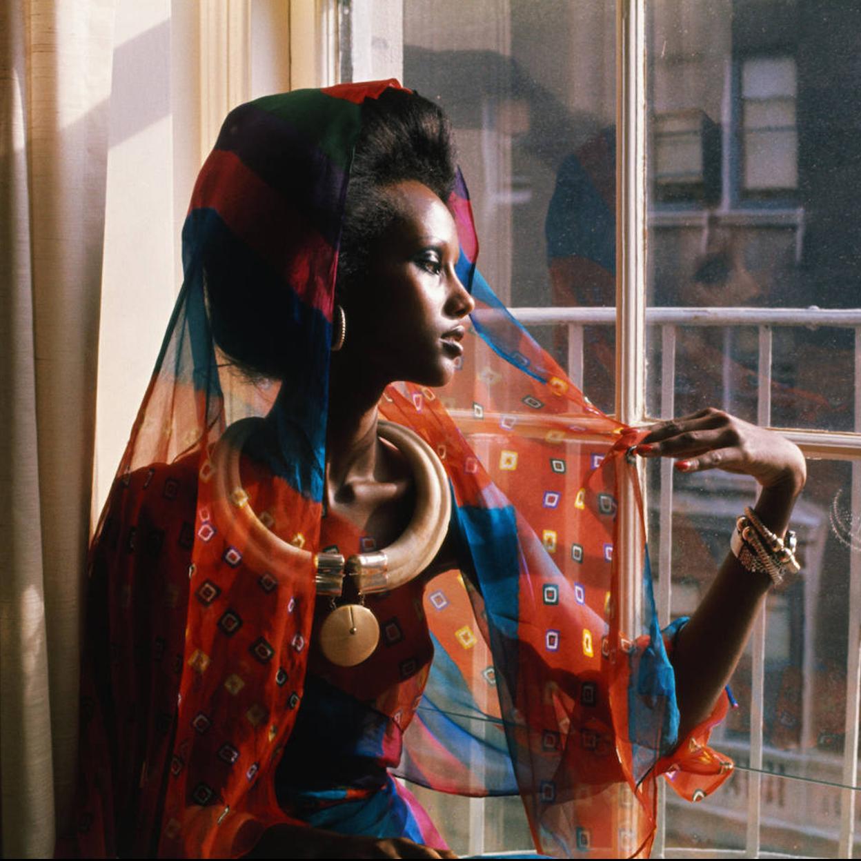 La modelo Iman en 1975, al inicio de su carrera.