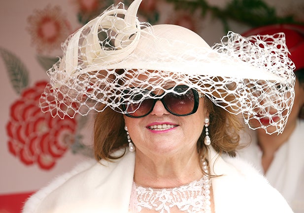 MELBOURNE, VICTORIA - NOVEMBER 01:  Gina Rinehart attends the Emirates Marquee on Melbourne Cup Day at Flemington Racecourse on November 1, 2016 in Melbourne, Australia.  (Photo by Scott Barbour/Getty Images)
