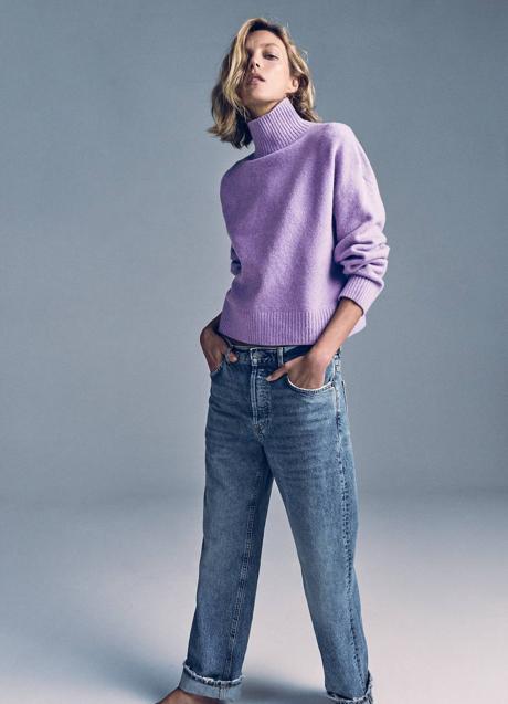 Imagen - Jersey de cuello alto morado