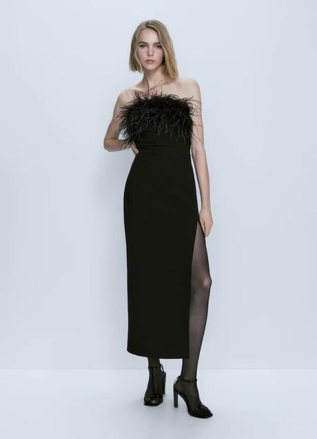 Imagen - Vestido de palabra de honor de Massimo Dutti, 149€.