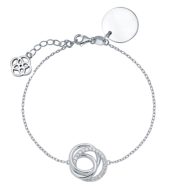 Pulsera Personalizable Trinity Plata de Customima.