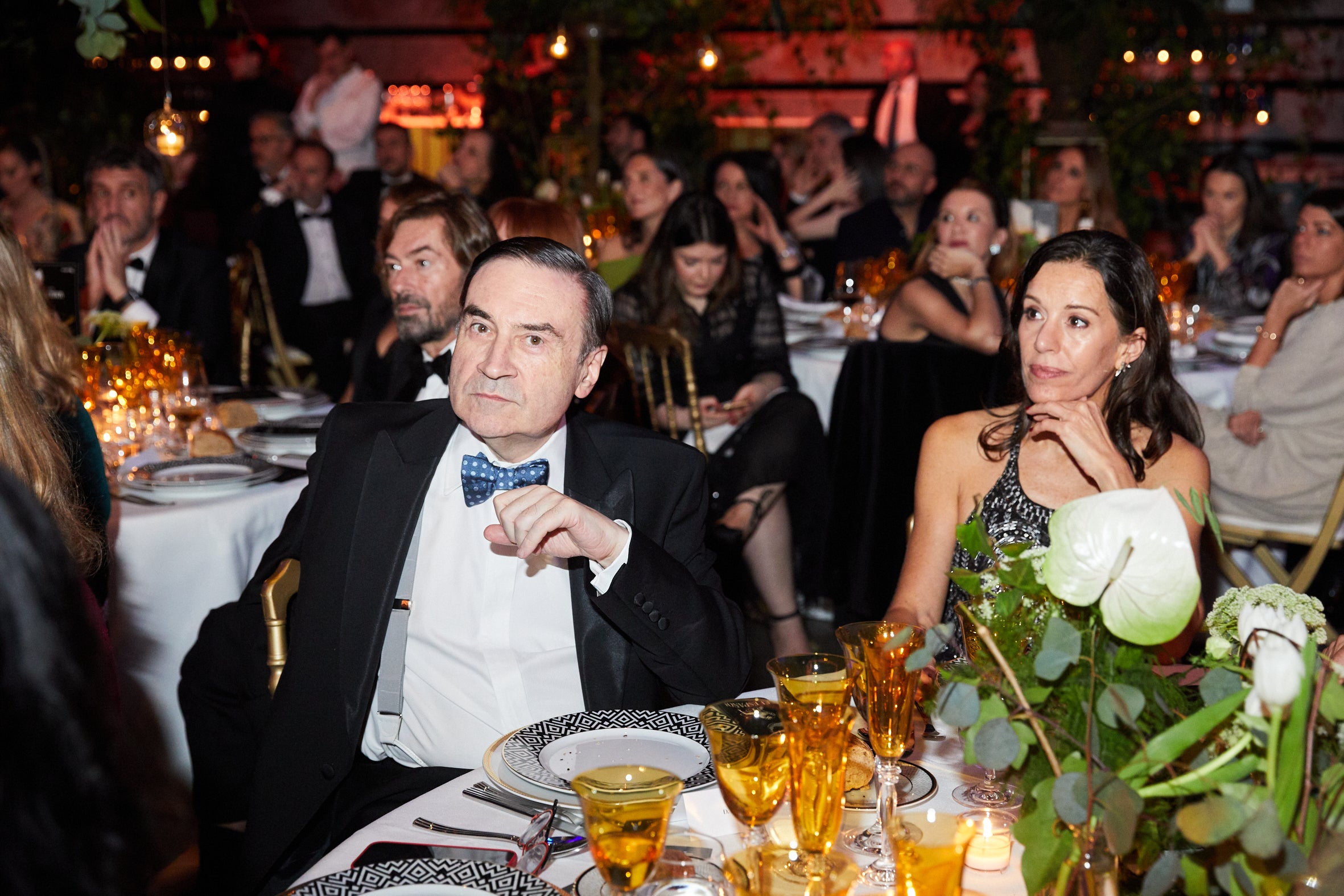 Pedro J. Ramírez y la presidenta de la Asamblea de Madrid, Eugenia Carballedo.